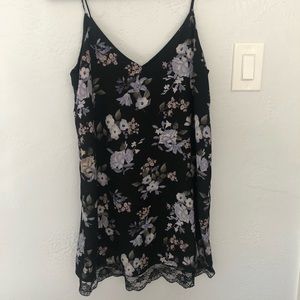 Floral Laced Hem Dress